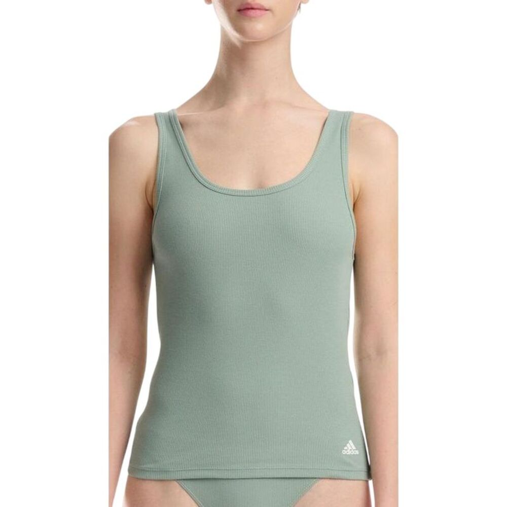 Adidas Womens/Ladies Active Flex Fitted Tank Top / Olive Green